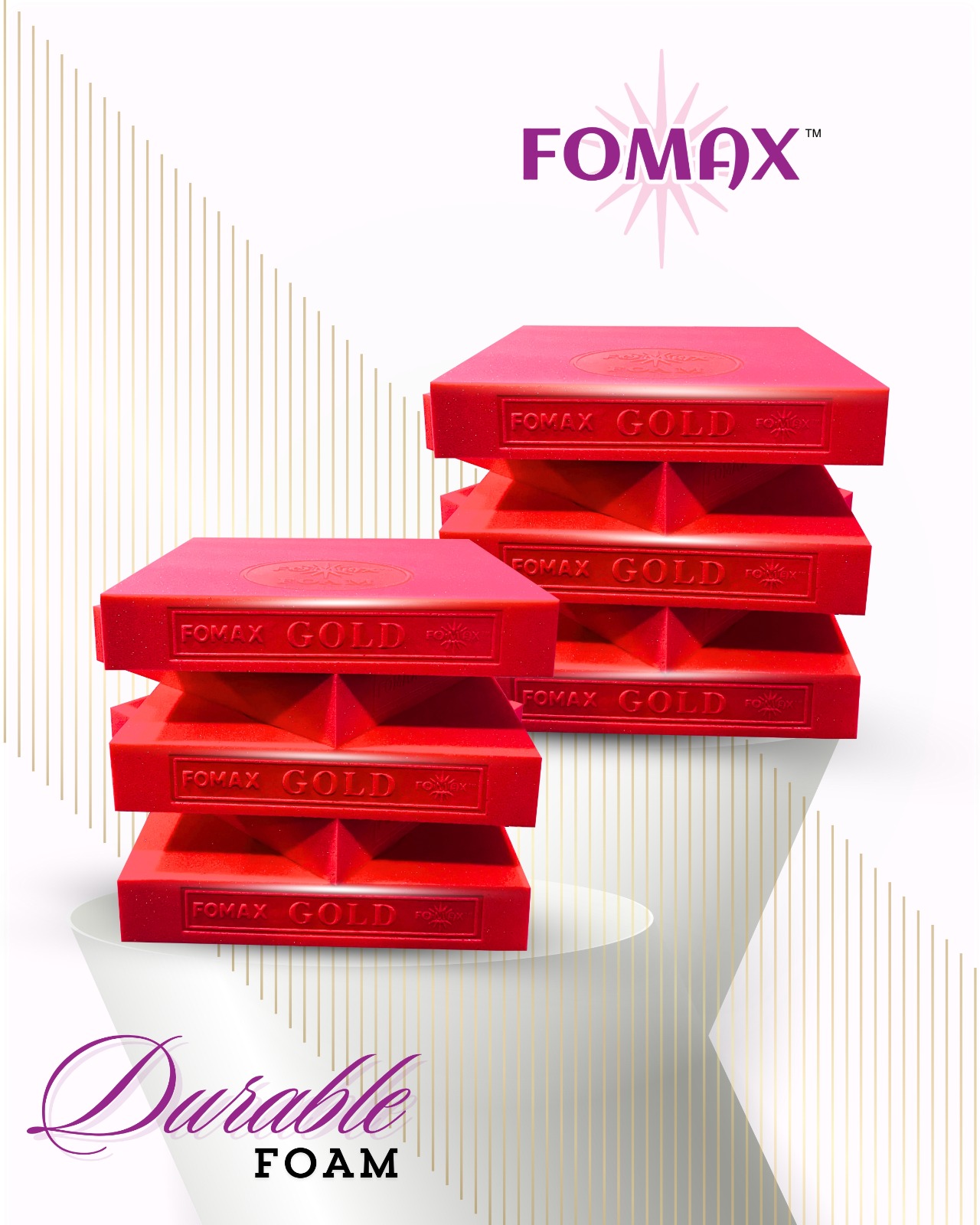 Fomax Gold Foam 1 set Red (5 seat, 5 back)